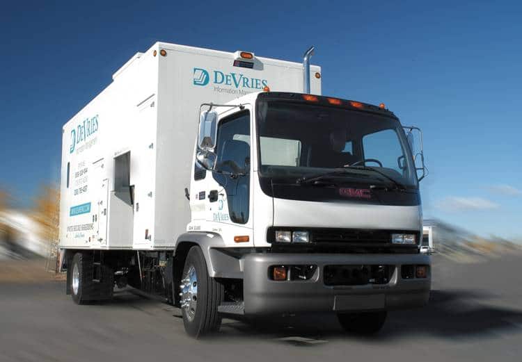 DeVries onsite mobile shred truck