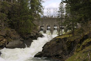 The Third Channel Dam of the Spokane River at Post Falls ID