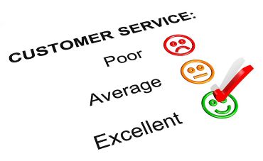 Customer Service Feedback Form Showing an Excellent Rating