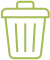 Illustration of a green trash can.