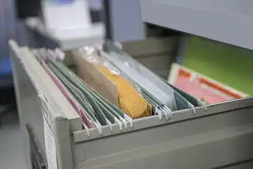 file folder documents In a file cabinet retention concept business office equipment 