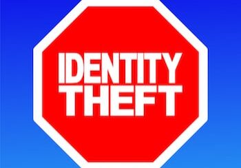 Stop Sign that reads Identity Theft