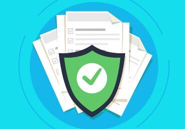 Illustration of paper documents covered by a guard shield